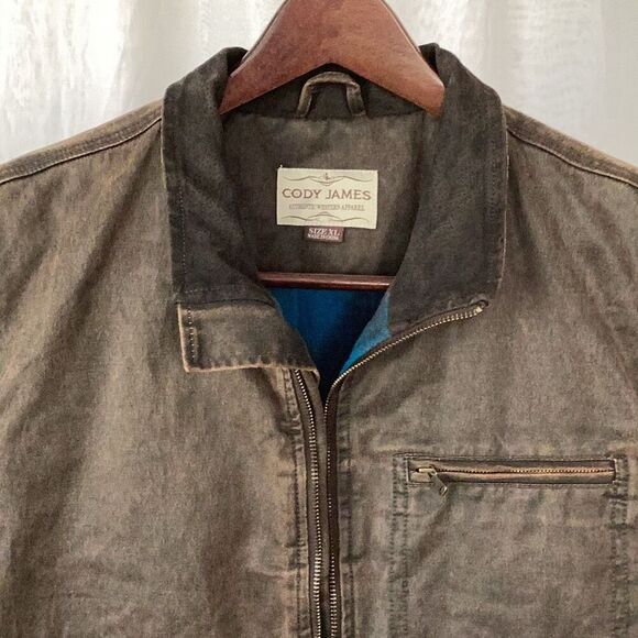 Cody James Dusty 3.0 Oil Coated Zip Up Vest Men’s XL Flannel Lined Western - Picture 3 of 9